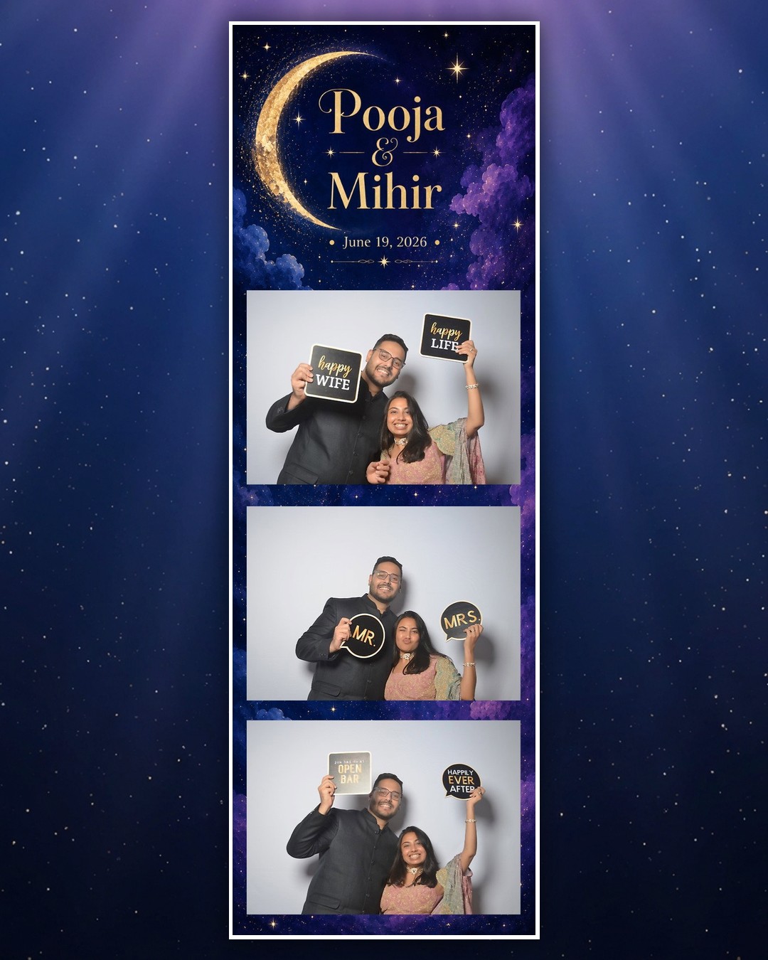 Pooja & Mihir wedding photo booth strip 1