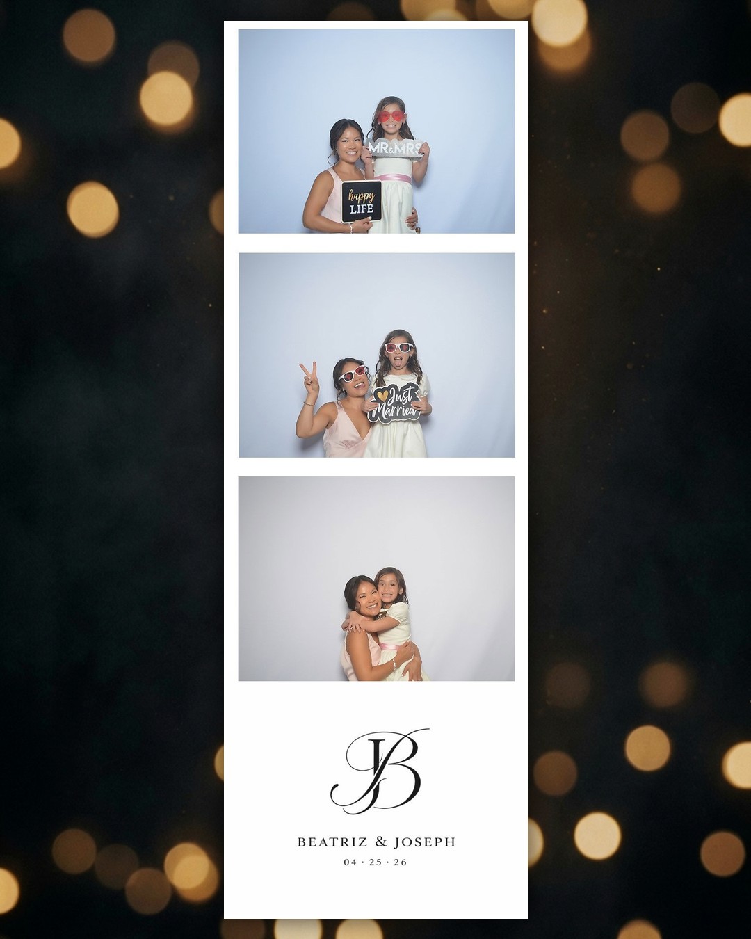Beatriz & Joseph wedding photo booth strip 2