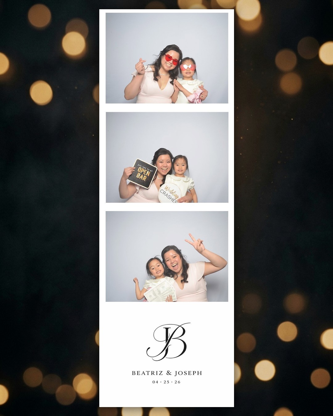 Beatriz & Joseph wedding photo booth strip 3