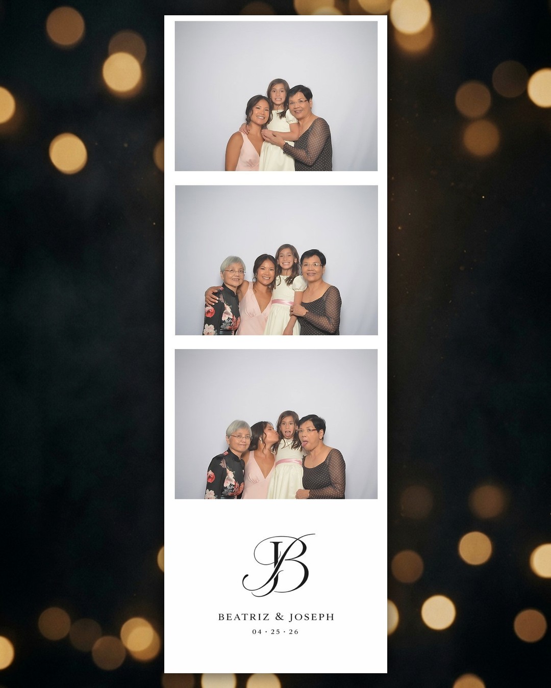 Beatriz & Joseph wedding photo booth strip 1
