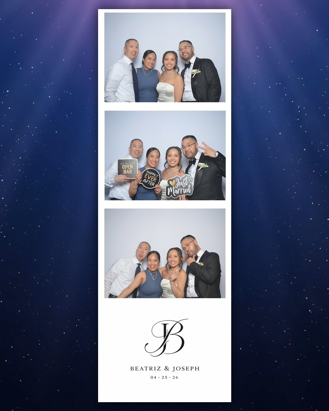 Beatriz & Joseph wedding photo booth strip 3