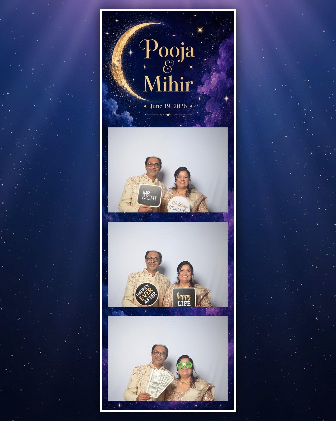 Pooja & Mihir wedding photo booth strip 1
