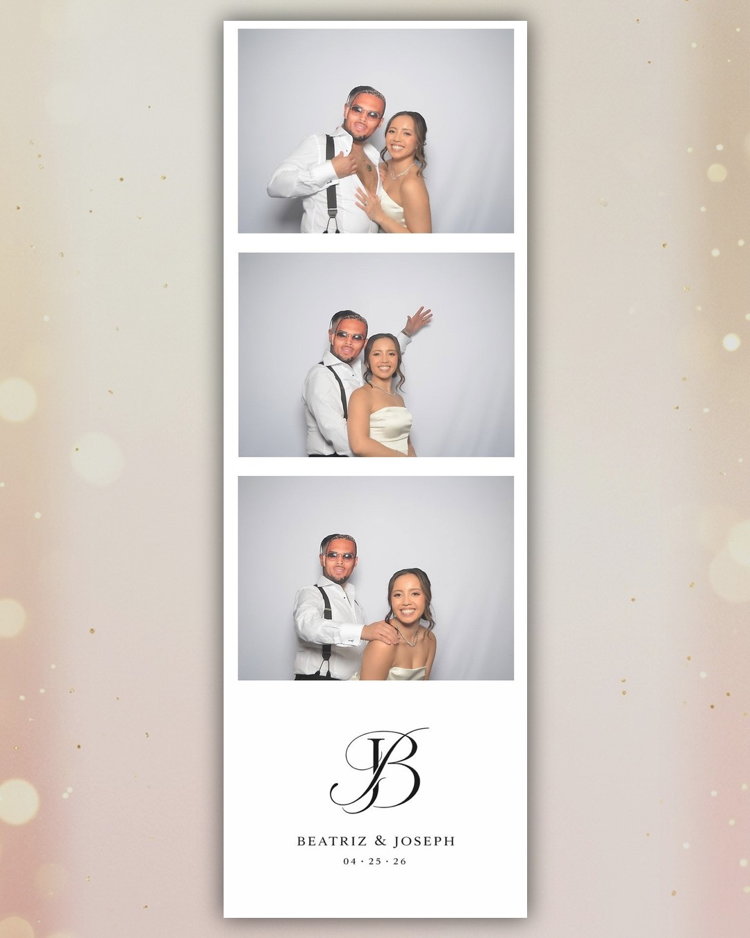 Beatriz & Joseph wedding photo booth strip 1