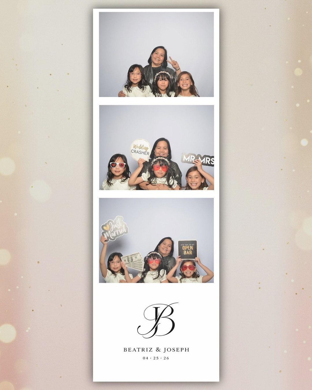 Beatriz & Joseph wedding photo booth strip 2