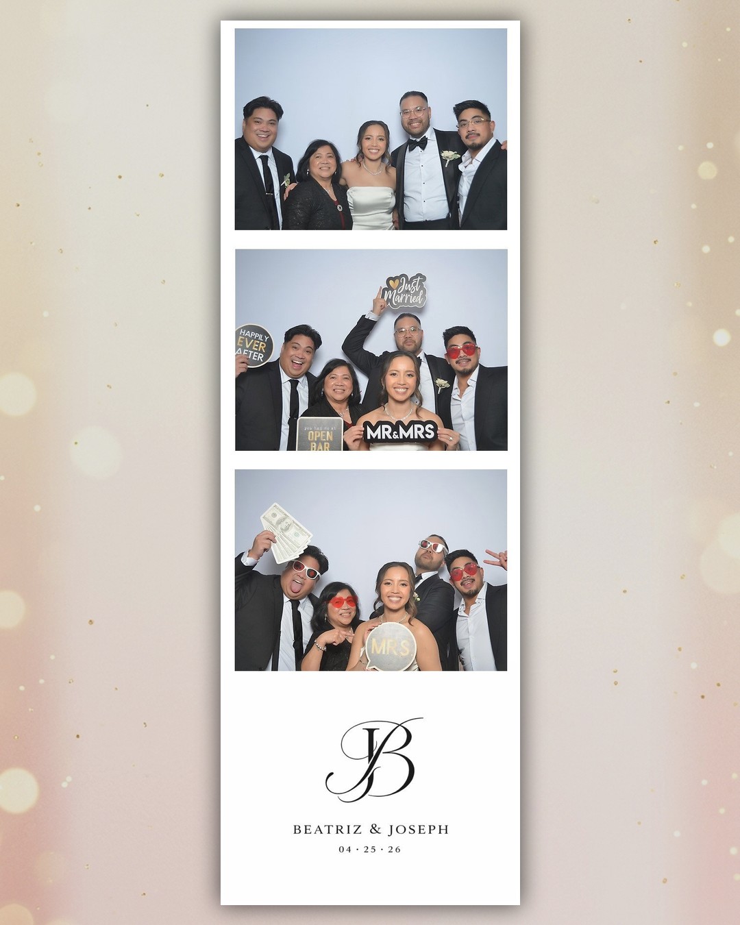 Beatriz & Joseph wedding photo booth strip 3