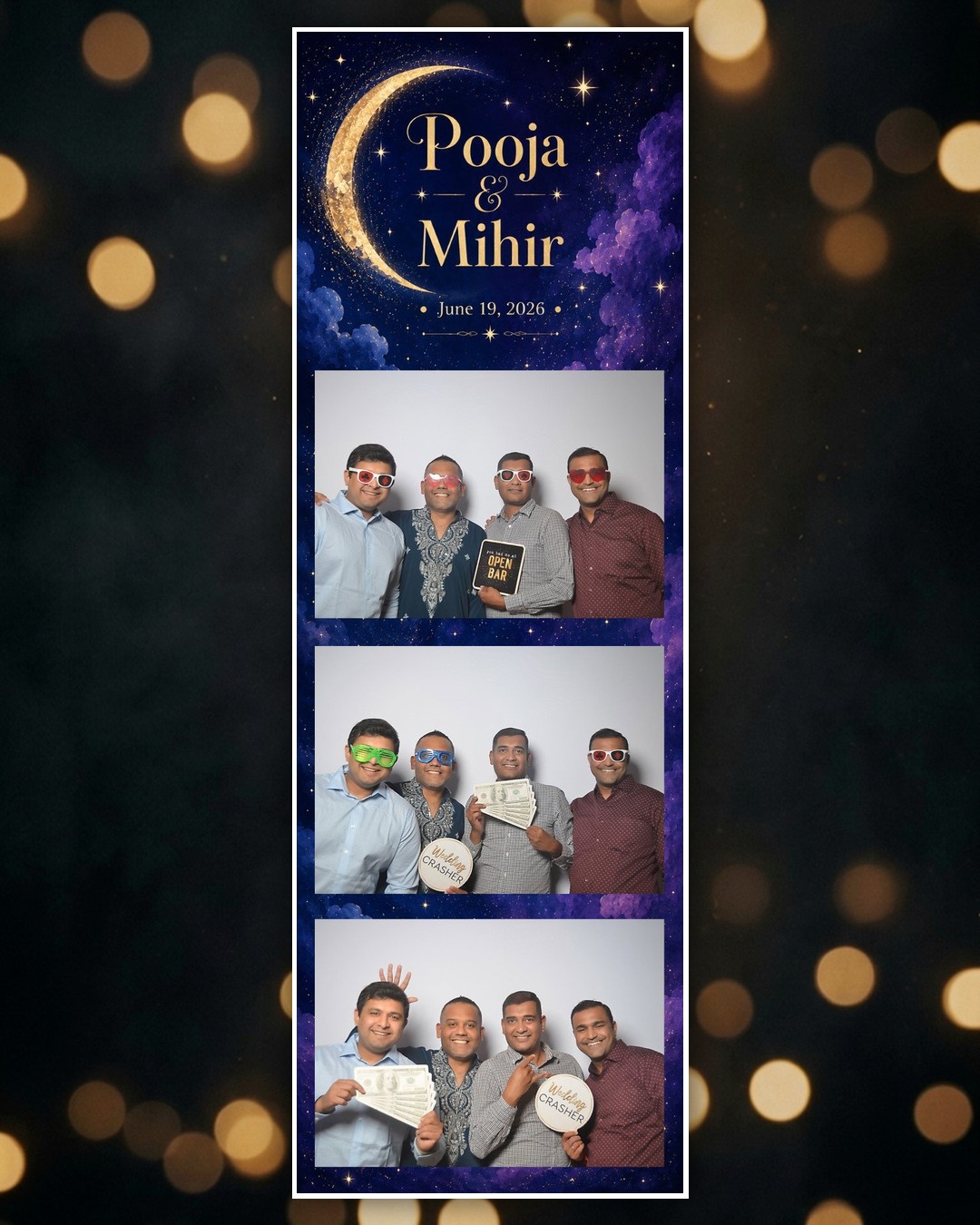 Pooja & Mihir wedding photo booth strip 1